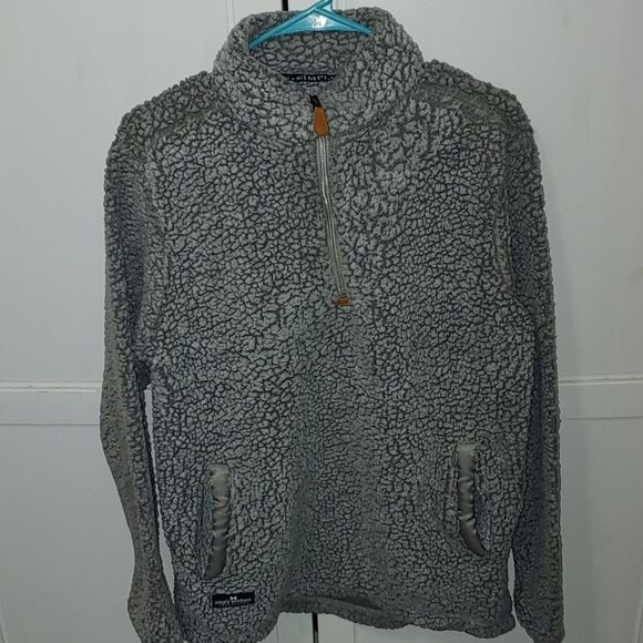Simply Southern Sharpa light gray pull over with zipper Sz M NWOT - Picture 1 of 10